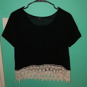 sheer black top